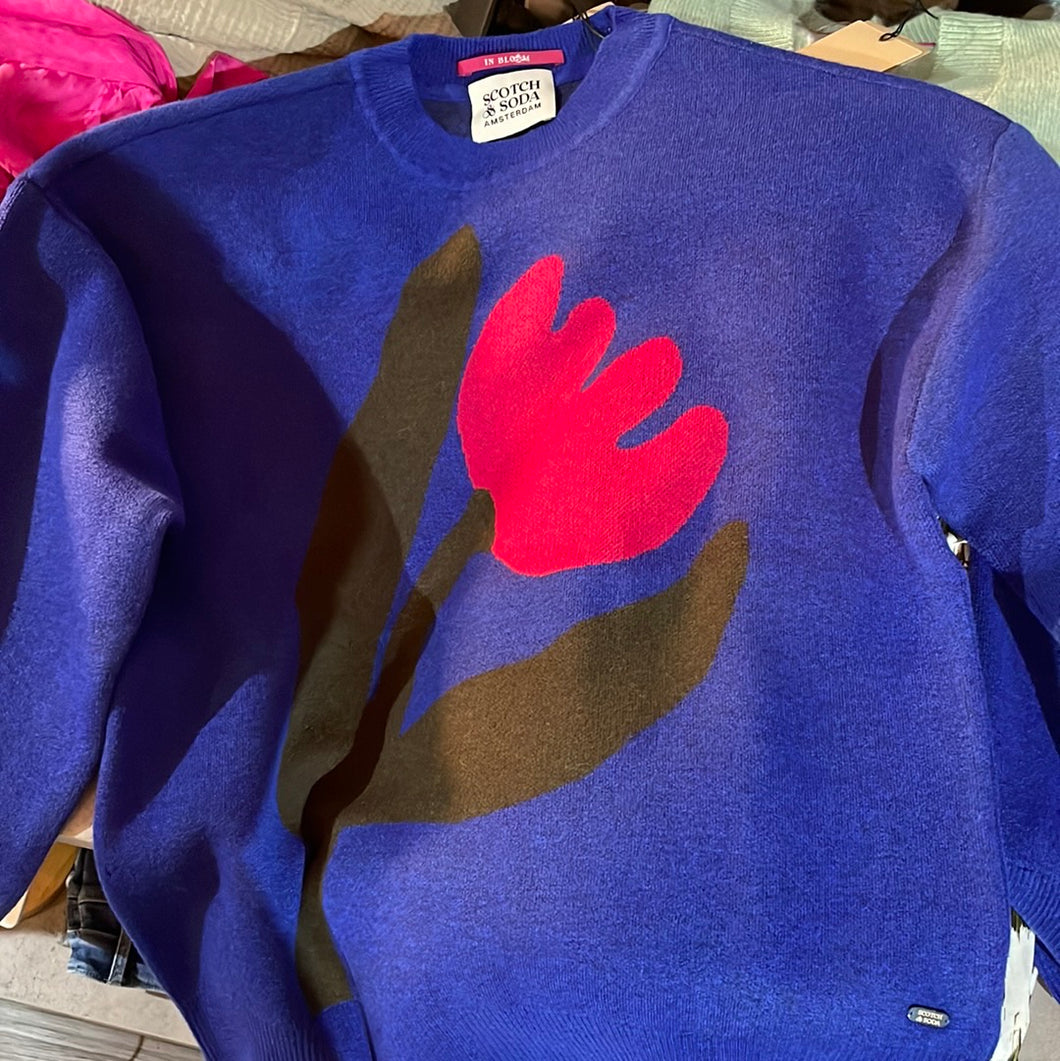 Scotch & Soda - Tulip intarsia oversized pullover