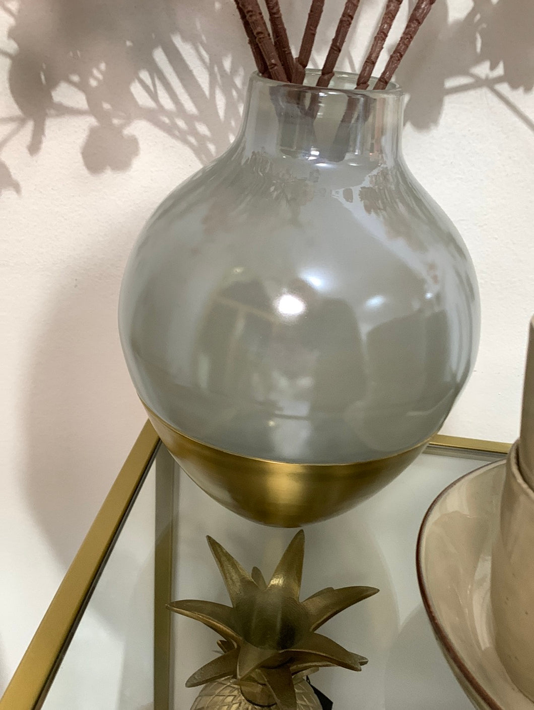 Vase blau/Gold